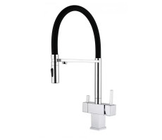 Смеситель для кухни с гибким изливом и подключением фильтра Grocenberg GB4098CR, хром Смеситель для кухни с гибким изливом и подключением фильтра Grocenberg GB4098CR, хром