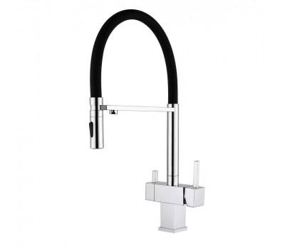 Смеситель для кухни с гибким изливом и подключением фильтра Grocenberg GB4098CR, хром Смеситель для кухни с гибким изливом и подключением фильтра Grocenberg GB4098CR, хром