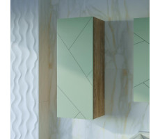 Шкаф навесной Бриклаер КРИСТАЛЛ 35х90 см, фисташковый Шкаф навесной Бриклаер КРИСТАЛЛ 35х90 см, фисташковый