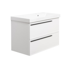 Тумба под раковину подвесная La Fenice Elba TWIN FNC-01-ELB-B-90-2, белая  Тумба под раковину подвесная La Fenice Elba TWIN FNC-01-ELB-B-90-2, белая