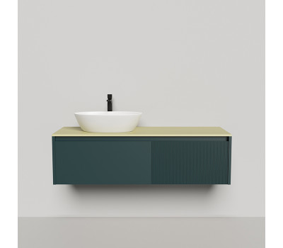 Тумба со стол-цей без раковины Salini Domino 27D114 Ral6004+Ral1000 S-stone  