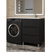 Тумба под стиральную машину Uperwood Tanos 60 см, напольная, черная, 3 ящика TTanosVMF60B3 