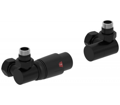 Терморегулятор Сунержа 3D автоматический G 1/2" НР х G 3/4" НГ набор левый цвет-чёрный матовый 31-1421-0001 