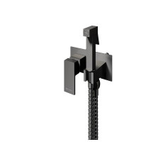 Гигиенический душ со смесителем встраиваемый Knotlor FHS02S1GM вороненая сталь матовый 