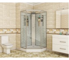 Душевая кабина Niagara Luxe NG-7799WBK (900x900х2100) низкий поддон стенки БЕЛЫЕ БЕЗ КРЫШИ 