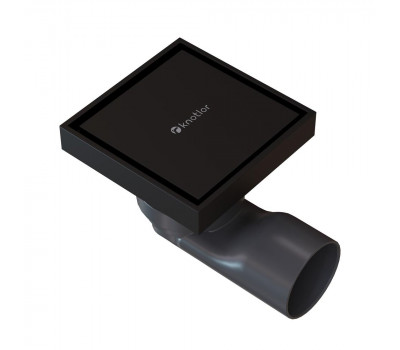 Душевой трап точечный Knotlor SDSS100BL матовый черный  