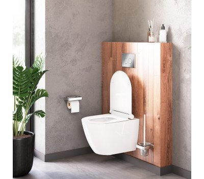 Унитаз подвесной без ободка с сиденьем микролифт Damixa Apollo DX22C1700SC Белый 