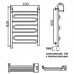 Полотенцесушитель Электрический Ника CURVE ЛZ ВП 80/60 левый тэн хром 