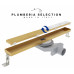 Душевой трап PLUMBERIA SELECTION PSL LINEAR PSL60OB, брашированное золото 