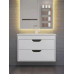 Тумба с раковиной для ванной подвесная Uperwood Modul 62х45х57 см, белая/графит 3930205581 Тумба с раковиной для ванной подвесная Uperwood Modul 62х45х57 см, белая/графит 3930205581