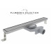 Душевой трап PLUMBERIA SELECTION PSL LINEAR PSL120MT, брашированная нержавеющая сталь 