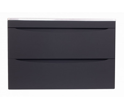 Тумба подвесная Style Line Бергамо мини 80 (2 ящ.) Люкс антискрейтч черный, PLUS СС-00002324 