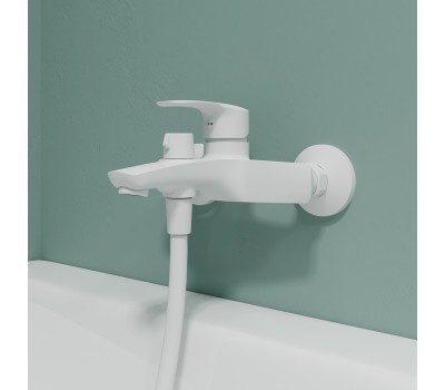 Смеситель для ванны, матовый белый, Ray, IDDIS, RAYWT02i02WA 