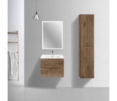 База под керамическую раковину Vincea Mia Slim 600 VMC-2MC600S1VO подвесная, 2 выкатных ящика soft close, V.Oak База под керамическую раковину Vincea Mia Slim 600 VMC-2MC600S1VO подвесная, 2 выкатных ящика soft close, V.Oak