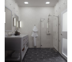 Душевая ширма Сигма-Хром, 100х100, пятиугольник  Triton Щ0000056790 