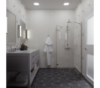 Душевая ширма Сигма-Хром, 100х100, пятиугольник  Triton Щ0000056790 