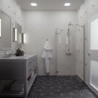 Душевая ширма Сигма-Хром, 100х100, пятиугольник  Triton Щ0000056790 