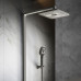Душевая стойка Vincea Inspire VSFS-3I13TGM термостатическая с изливом, вороненая сталь 