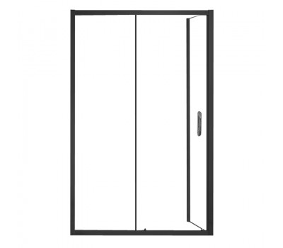 Душевое ограждение 120х80 AZARIO AZ-ND1131-L 1200 BLACK, БЕЗ ПОДДОНА, открывание налево, черный профиль 