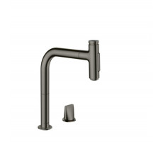 Смеситель для кухни Hansgrohe Metris Select 73818340 шлифованный черный хром 