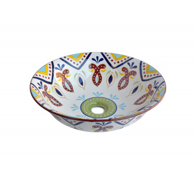 Накладная раковина Bronze de Luxe Козетта 4383 рисунок | белый Накладная раковина Bronze de Luxe Козетта 4383 рисунок | белый