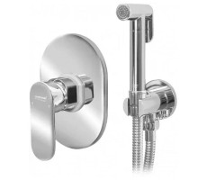Гигиенический душ со смесителем встраиваемый Grocenberg GB1002CR, хром 
