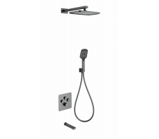 Душевая система с термостатом встраиваемая WONZON & WOGHAND, Темный графит WW-B4005-BGG Душевая система с термостатом встраиваемая WONZON & WOGHAND, Темный графит WW-B4005-BGG