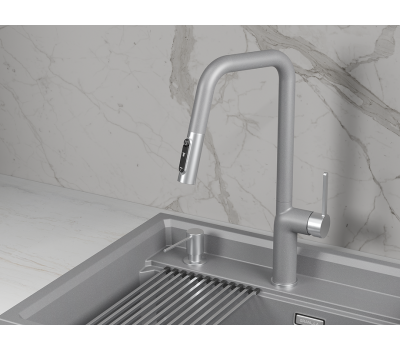 Смеситель для кухни GRANULA 9011, АЛЮМИНИУМ 