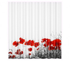 Шторка WasserKRAFT Main SC-47000 47101 черный матовый/красный 