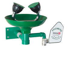 Аварийная раковина для промывки глаз настенная из полипропилена с рычагом SC300 NOFER SC300 