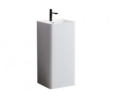 Отдельностоящая напольная раковина, KUBE1 цвет белый глянцевый UNI-FLOW FS501-425 Gloss White 