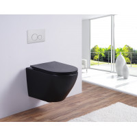 Сидение к унитазу ESBANO AZALEA 0606 черный матовый, микролифт