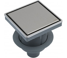 Точечный трап решетка нерж. сталь/под плитку с рамкой 15х15 Logan L006-150-VERTICAL 330446 Точечный трап решетка нерж. сталь/под плитку с рамкой 15х15 Logan L006-150-VERTICAL 330446