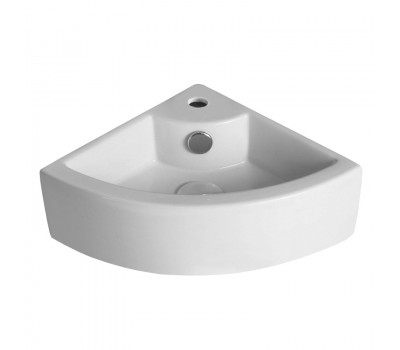 Раковина угловая Azario 435х31х125 фаянс, цвет Белый AZ4299 