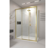 Душевой угол раздвижной Veconi Premium Ptato 300 SP G-L, 1200х1000x2000, золото брашированный PR3/L-SP-120100-01-G-C4 
