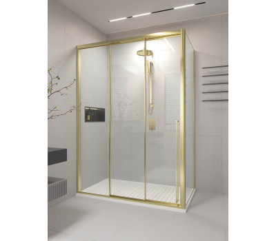 Душевой угол раздвижной Veconi Premium Ptato 300 SP G-L, 1200х1000x2000, золото брашированный PR3/L-SP-120100-01-G-C4 