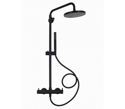 Душевая система со смесителем AQUAme  AQM8001MB Черный 
