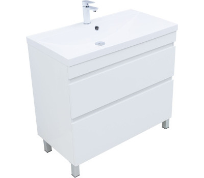 Тумба под раковину Aquanet Нота New 90 белый глянец 00344147 Тумба под раковину Aquanet Нота New 90 белый глянец 00344147