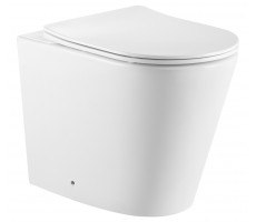 Унитаз приставной IBERICA BLANCA BURGOS ALTO Rimless белый, сиденье полипропилен (IB.BRA.131.1B1) 