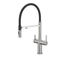Смеситель для кухни с подключением фильтра для воды Rose R458L, сатин