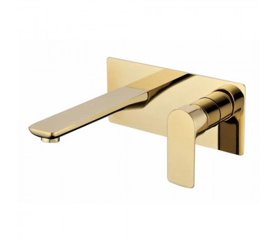 Смеситель для раковины встраиваемый Grocenberg GB599GO, золото 