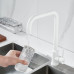 Смеситель для кухни с подключением фильтра воды Raffine F118C, белый
