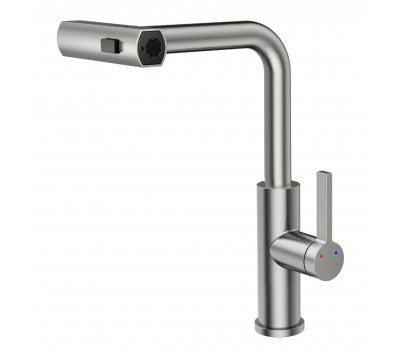 Смеситель для кухни с выдвижной лейкой RUSH Tinos TI3732-18 сатин Смеситель для кухни с выдвижной лейкой RUSH Tinos TI3732-18 сатин