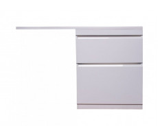 Тумба напольная Style Line Даллас 130, Люкс белая, PLUS СС-00000557 