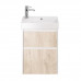Тумба под раковину подвесная Dreja Slim 55 см, белый/дуб кантри