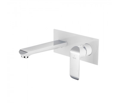 Смеситель для раковины встраиваемый Rose R21F R2141F, белый/хром