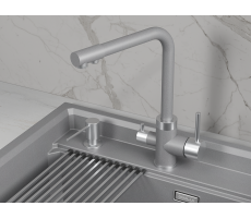 Смеситель для кухни GRANULA 5015, АЛЮМИНИУМ 