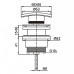Донный клапан AZARIO для раковины, квадрат, CLIC-CLAC, G 1 1/4, латунь, белый AZ-106-WHI 