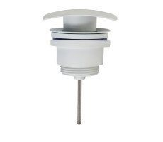 Донный клапан AZARIO для раковины, квадрат, CLIC-CLAC, G 1 1/4, латунь, белый AZ-106-WHI Донный клапан AZARIO для раковины, квадрат, CLIC-CLAC, G 1 1/4, латунь, белый AZ-106-WHI