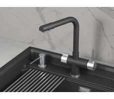 Смеситель для кухни GRANULA 5008, ЧЁРНЫЙ 
